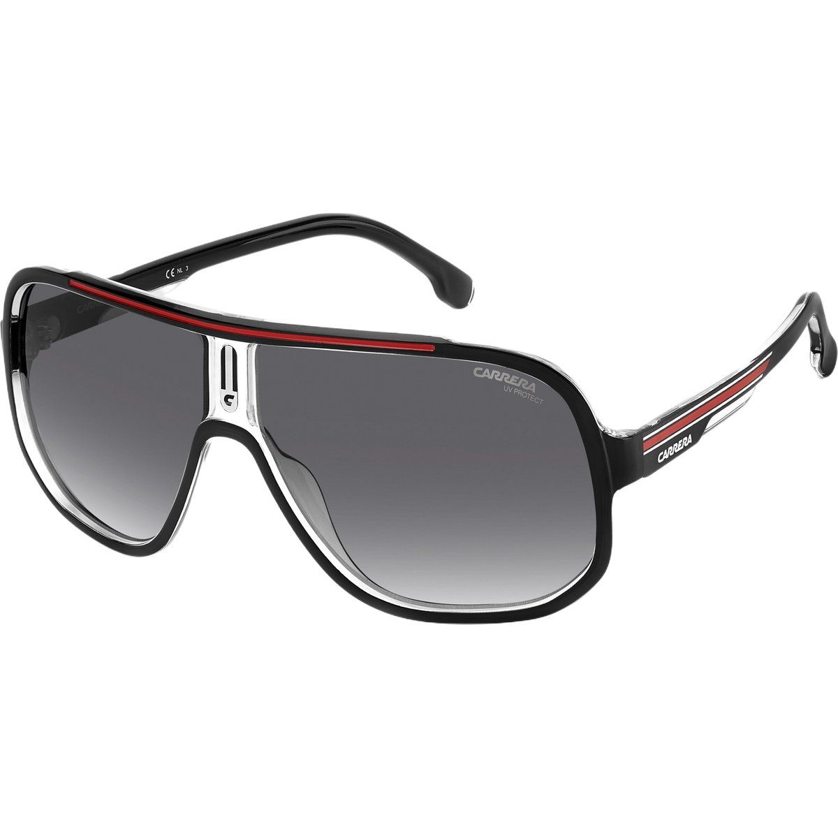 Aviator Sonnenbrille mit rotem Streifendetail