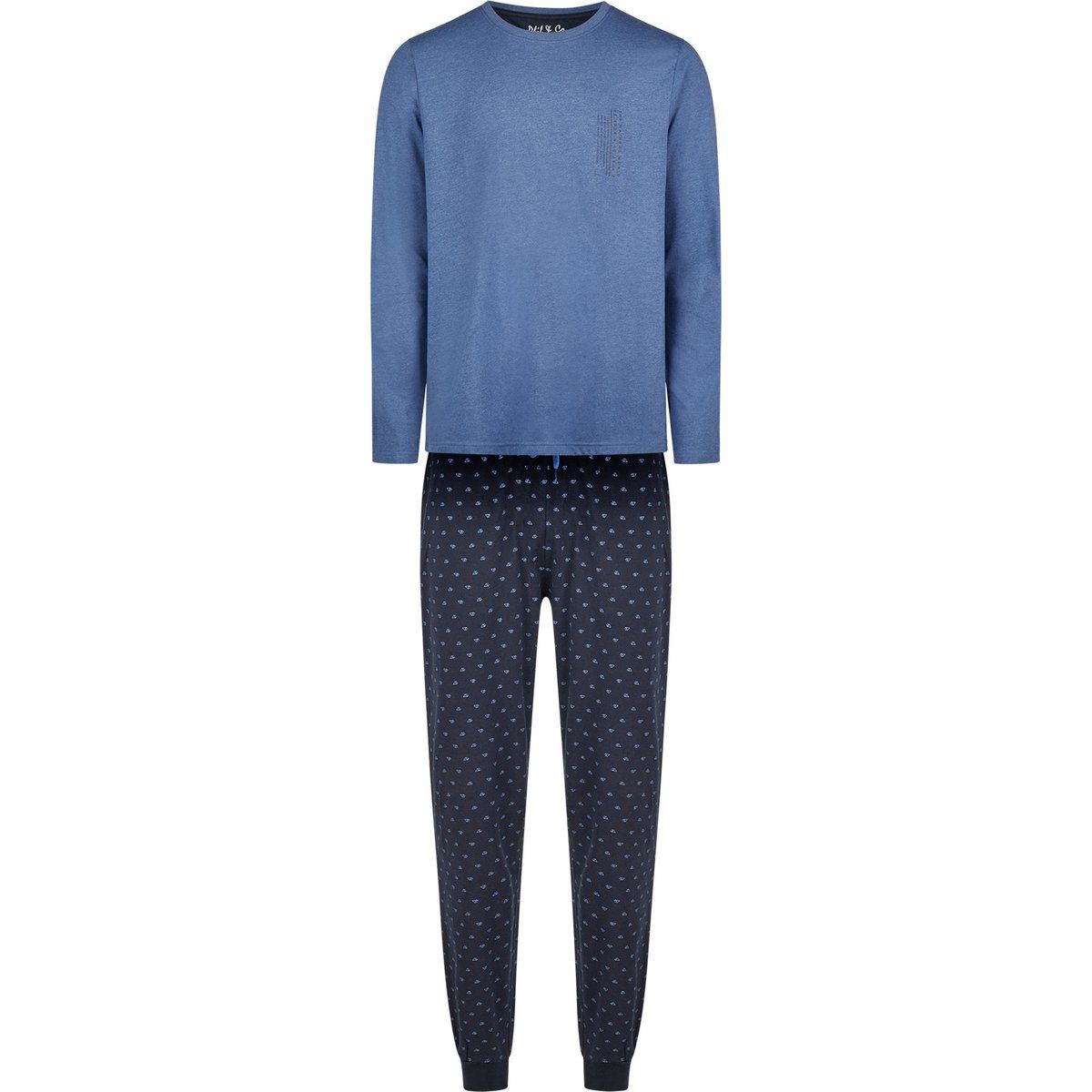 Klassisches Langarm-Pyjama-Set