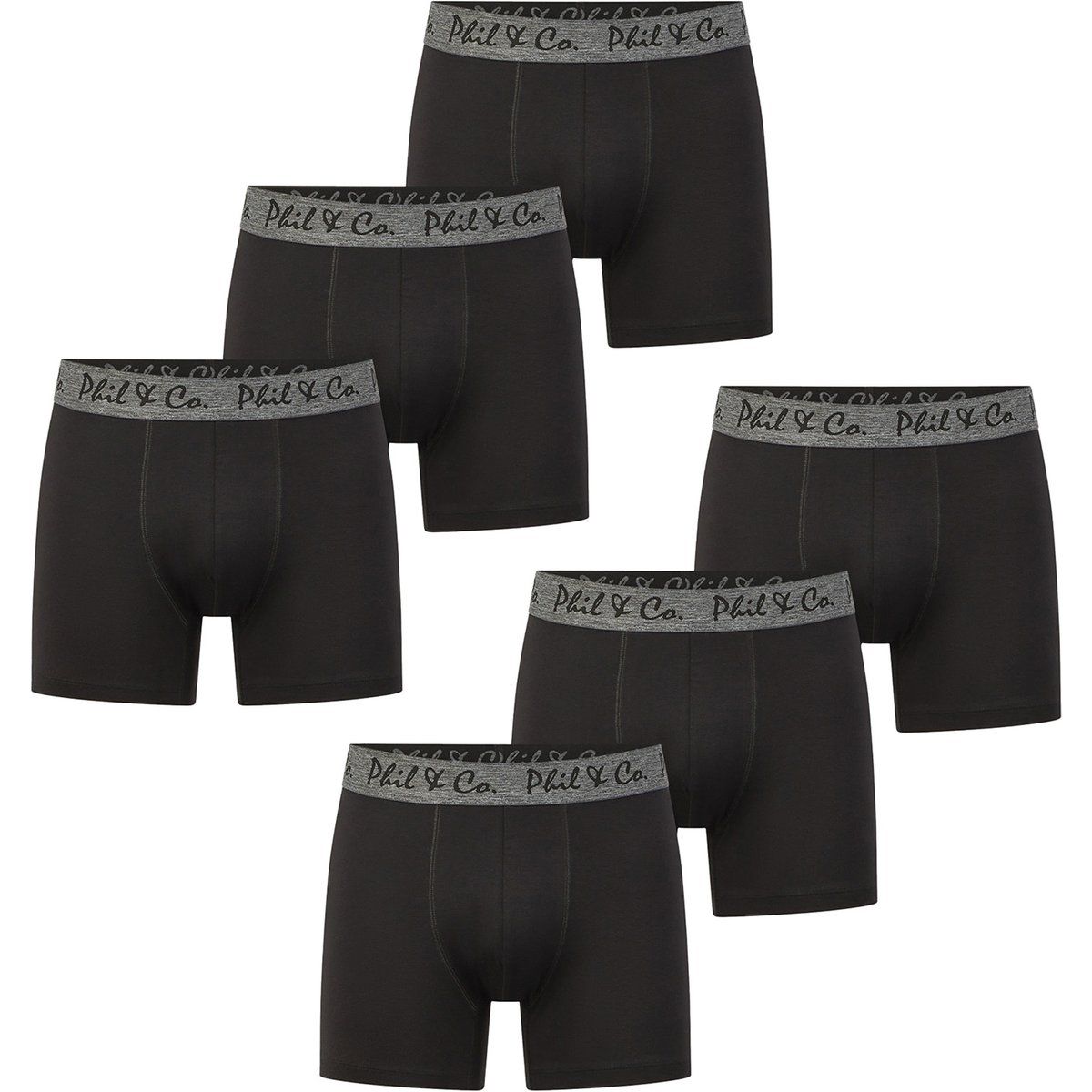 Herren Schwarze Jersey Boxershorts 6er-Pack