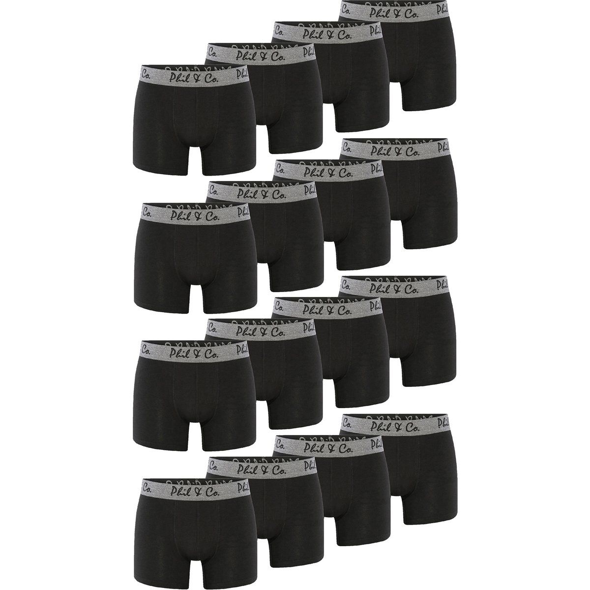 Schwarze Herren-Boxershorts aus Baumwollmischung