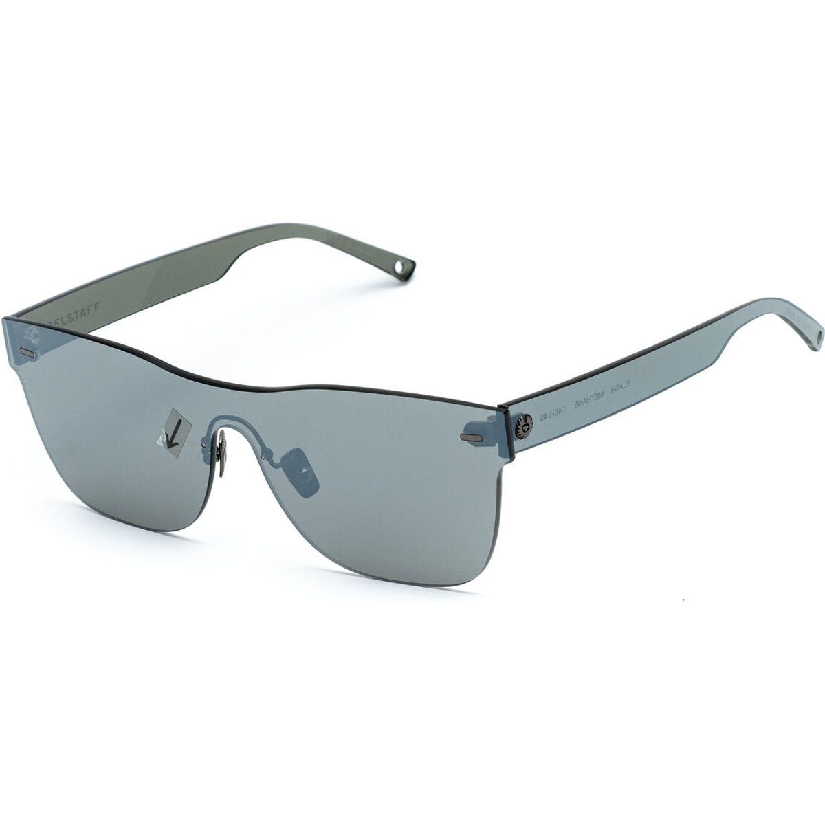 Schlanke Schild-Sonnenbrille mit Metallsteg