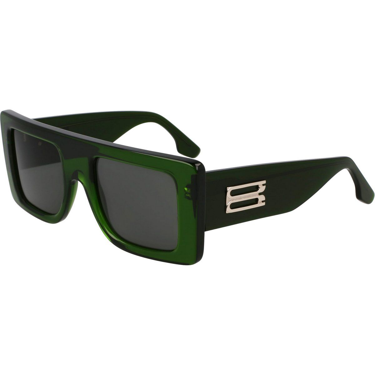 Markante Rechteckige Sonnenbrille aus Acetat