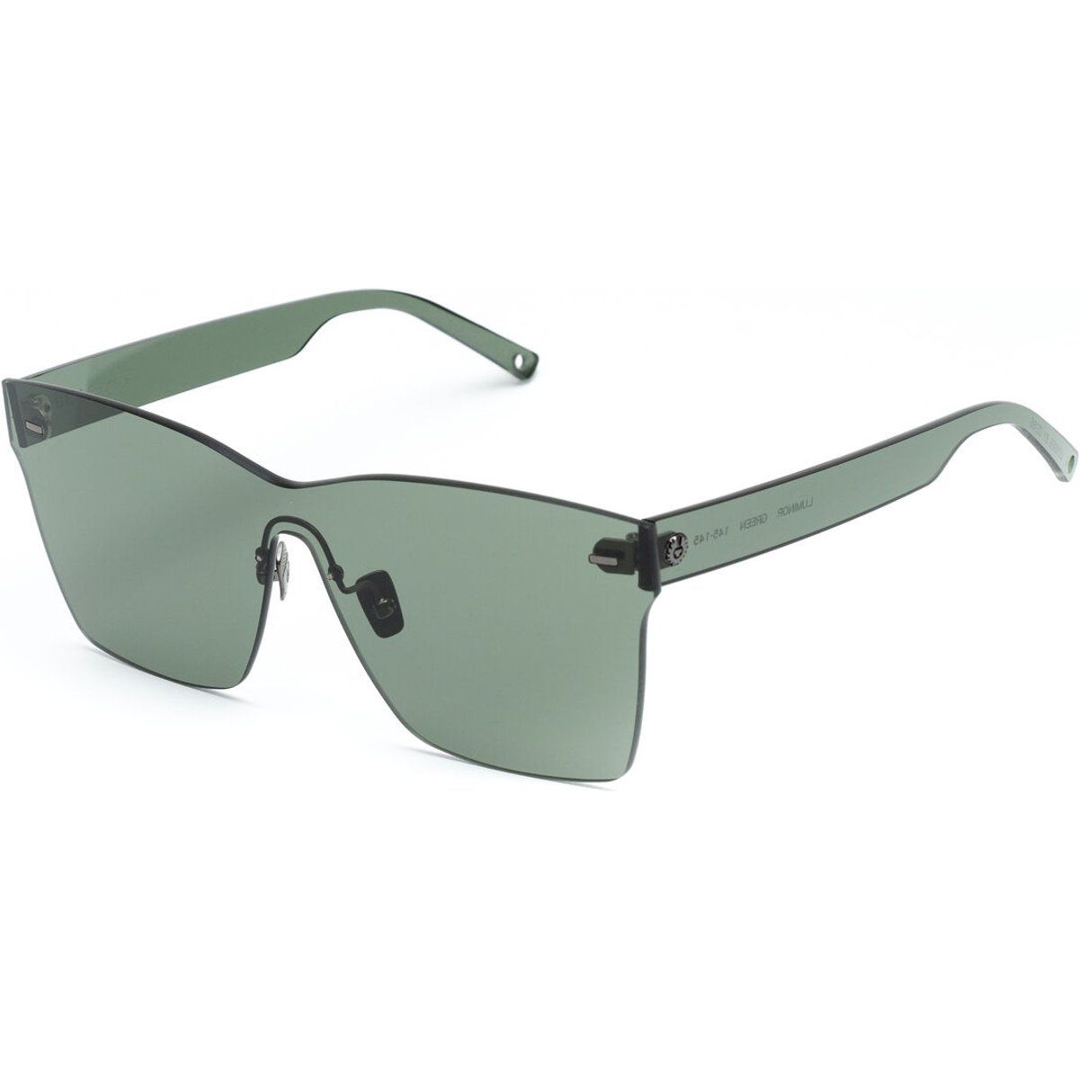 Moderne grüne randlose Sonnenbrille