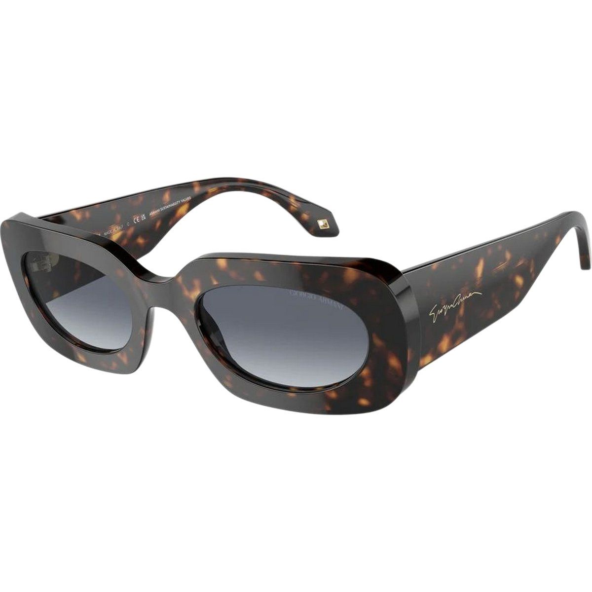 Ovale Sonnenbrille im Schildpattmuster