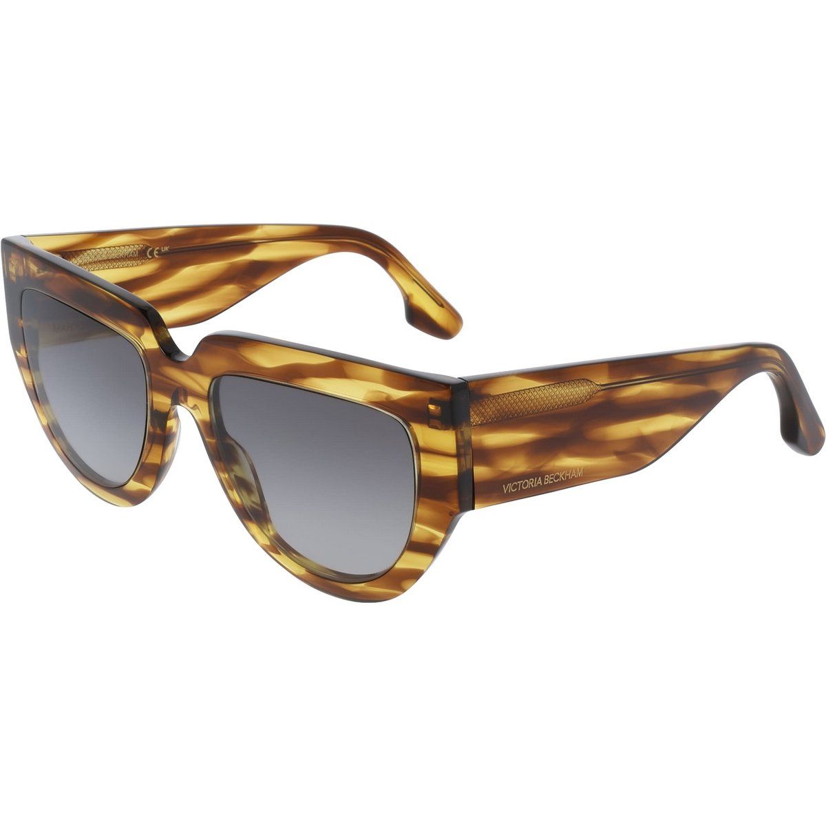 Markante Gestreifte Cateye-Sonnenbrille