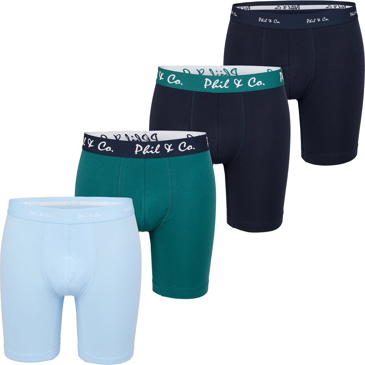 Herren Retroshorts Lange Beine 4er-Pack