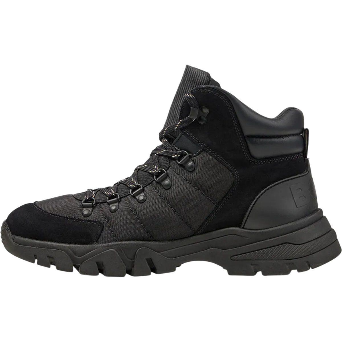 Herren-Stiefelette aus Leder und Stoff