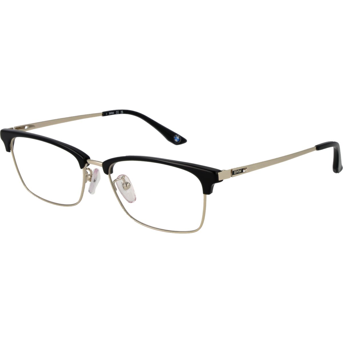 Browline-Brillengläser in Schwarz und Gold