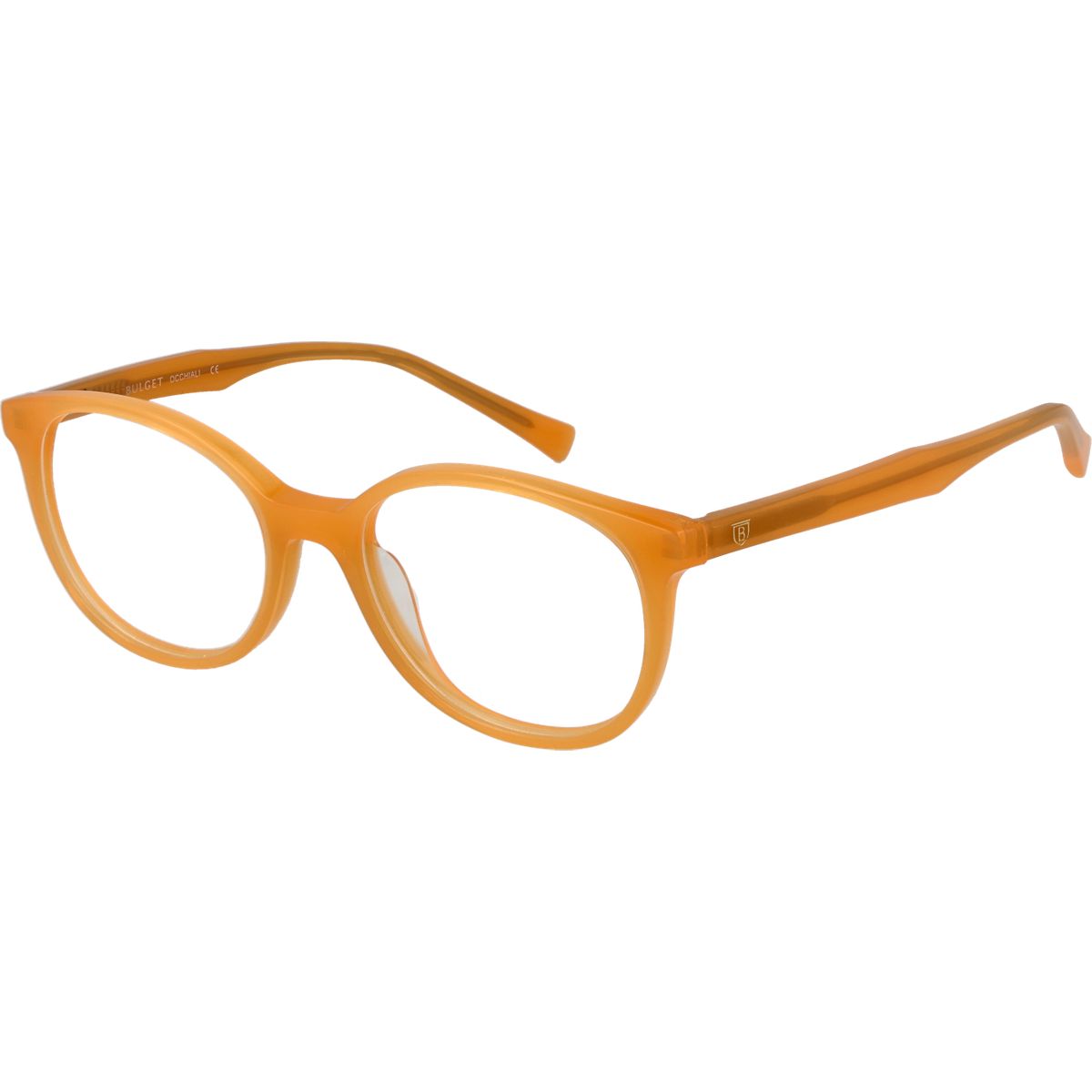 Runde Orangefarbene Acetatbrille Vollrand