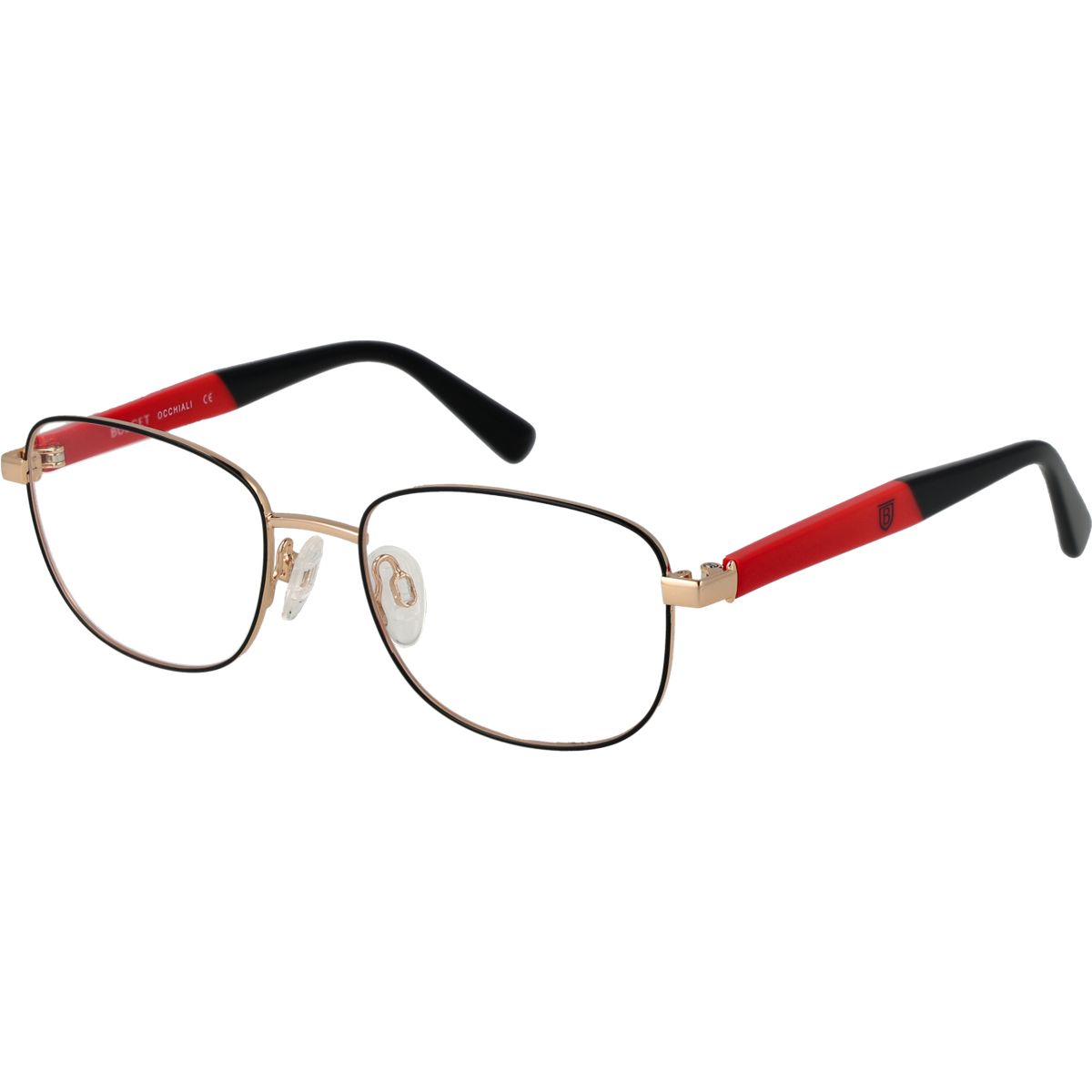 Rechteckige Metall Vollrand Brille