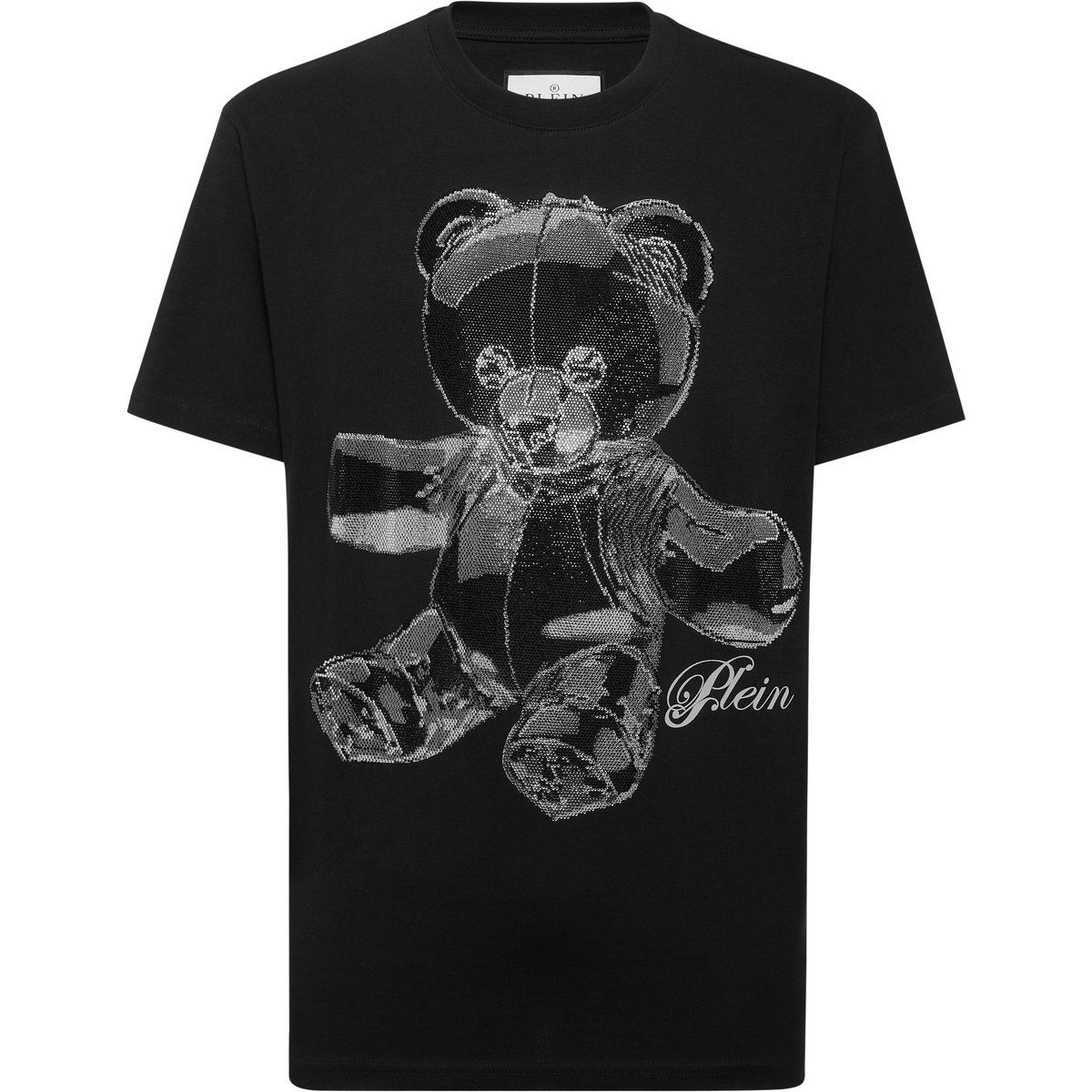 T-Shirt mit Strass Teddybär Grafik