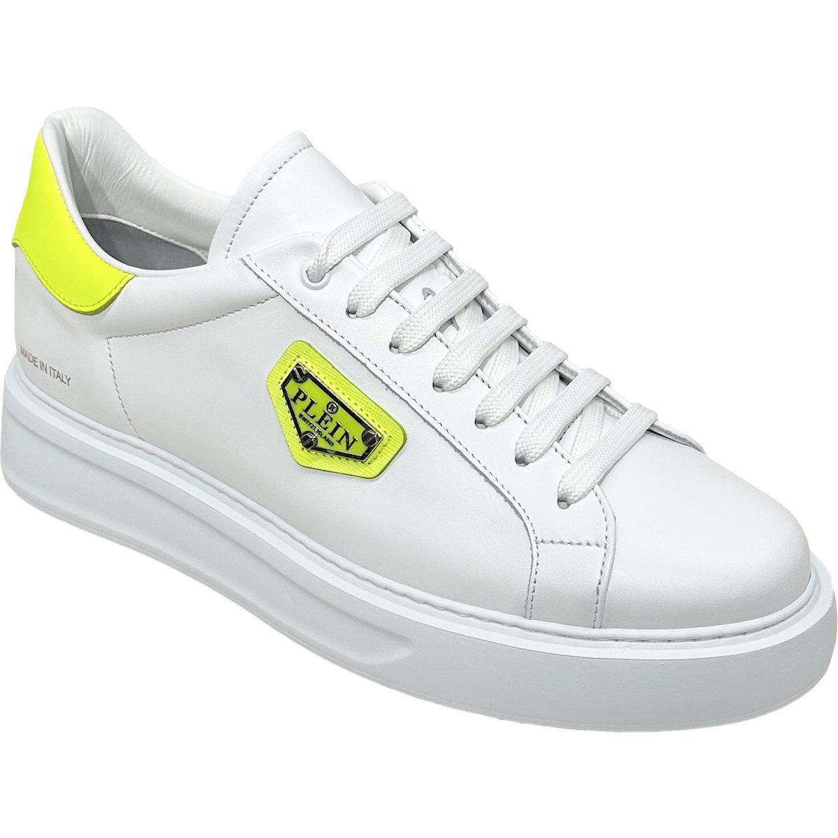 Leder Low-Top Plateau-Sneakers