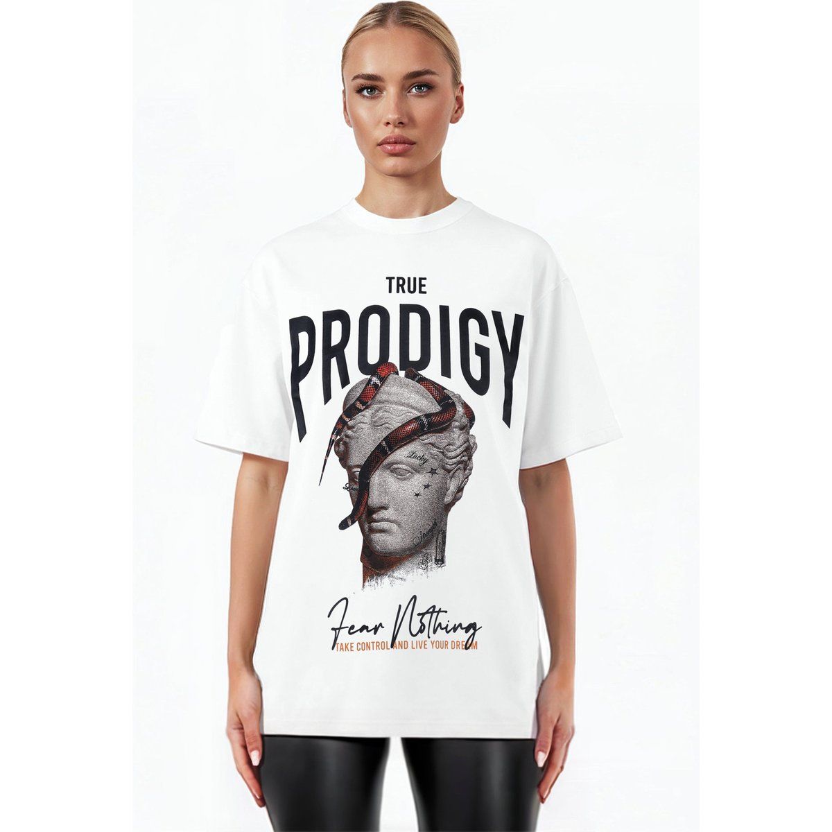 T-Shirt mit Grafikprint und Oversized-Passform