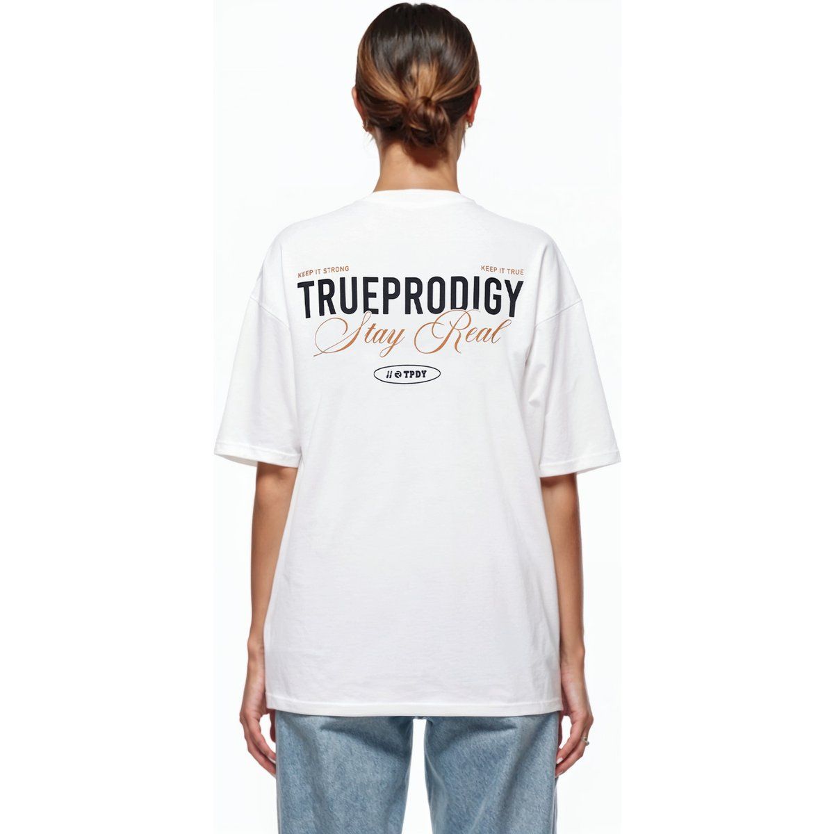 Oversized Baumwoll T-Shirt mit Grafikdruck