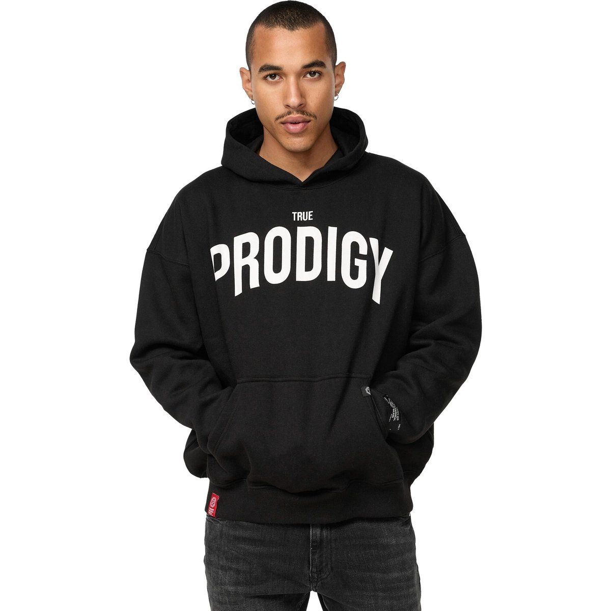 Oversized Kapuzenpullover mit Logodruck