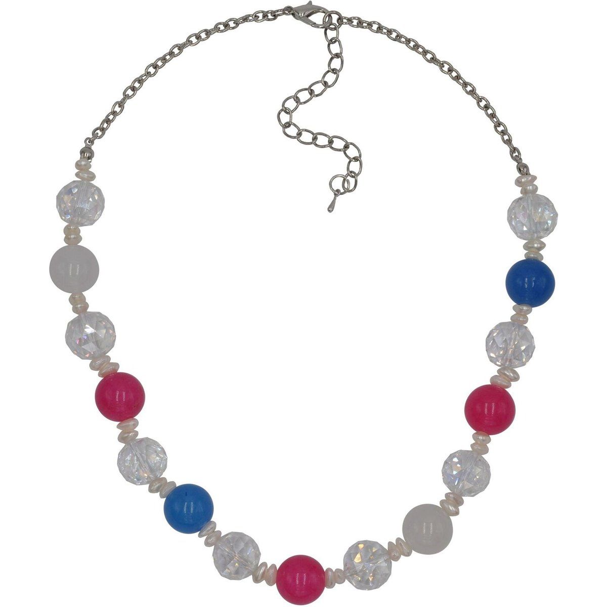 Auffällige Perlenkette mit Charme-Kette