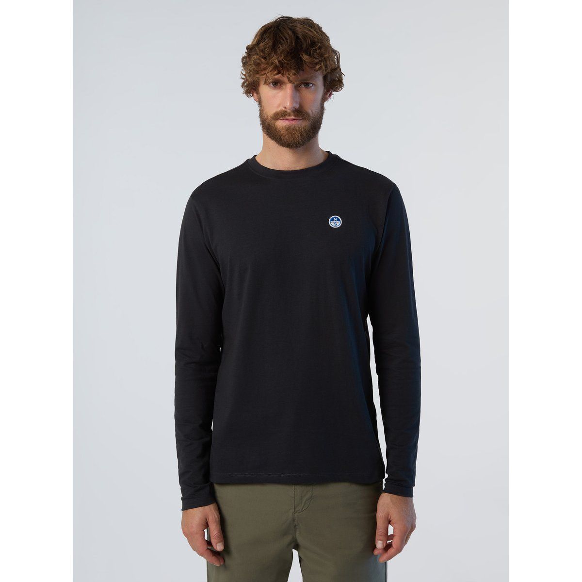 Klassisches Langarm Baumwoll T-Shirt