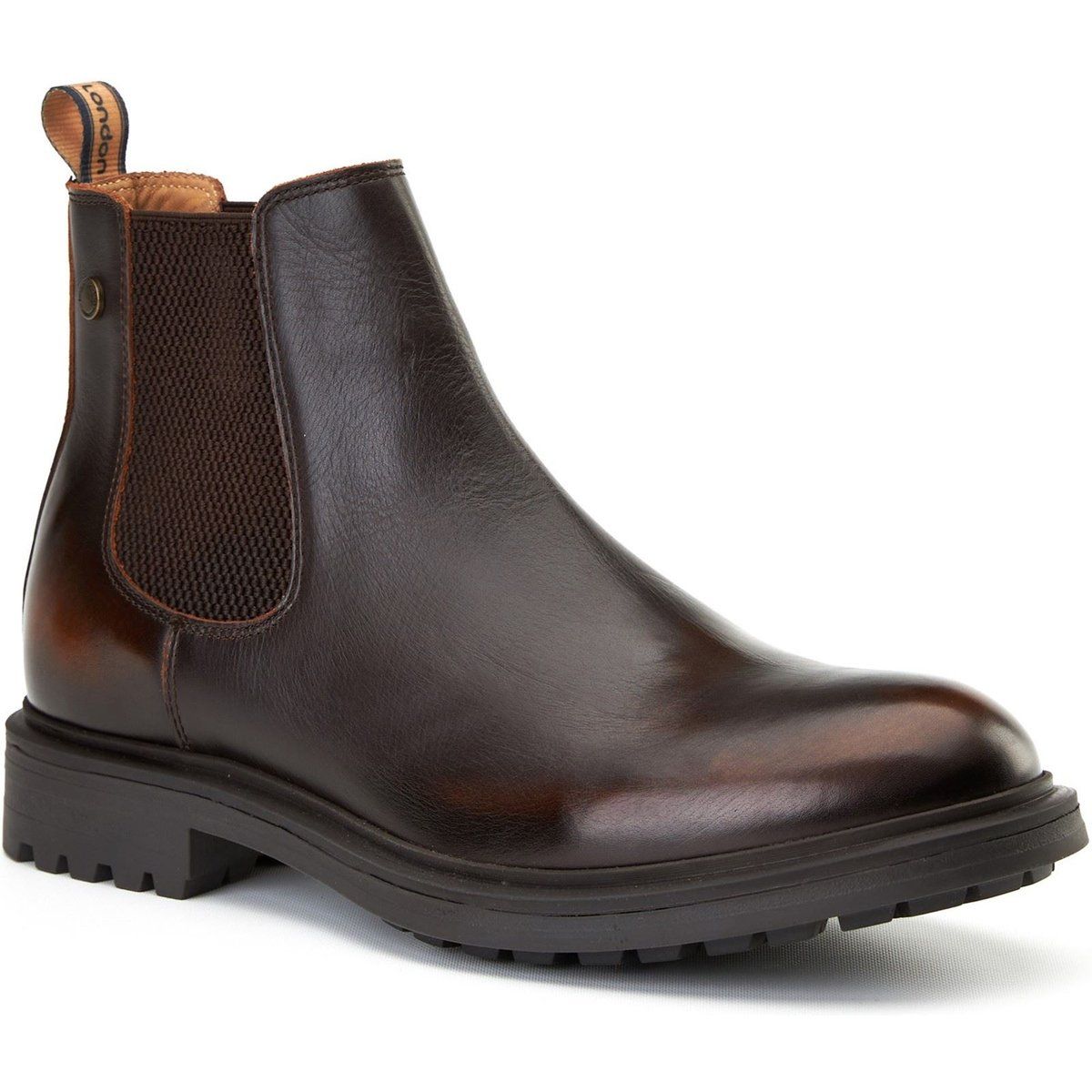 Base London Roebuck Leder Herren braune Stiefel