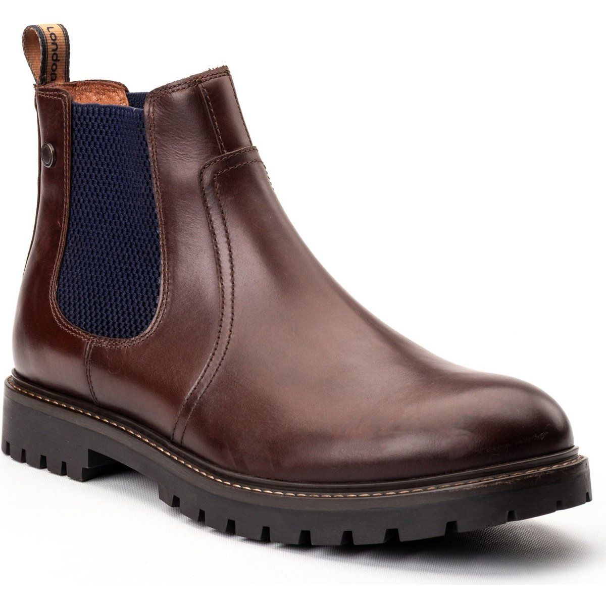 Base London Zinc Leder Herren Stiefel Braun
