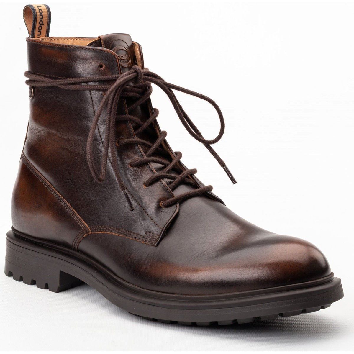 Base London Brunel Leder Herren Braune Stiefeletten