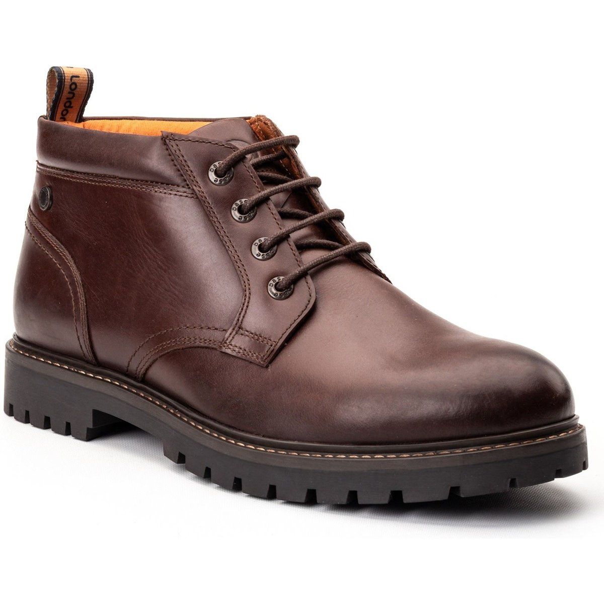 Base London Cobalt Herren Leder Stiefeletten In Braun