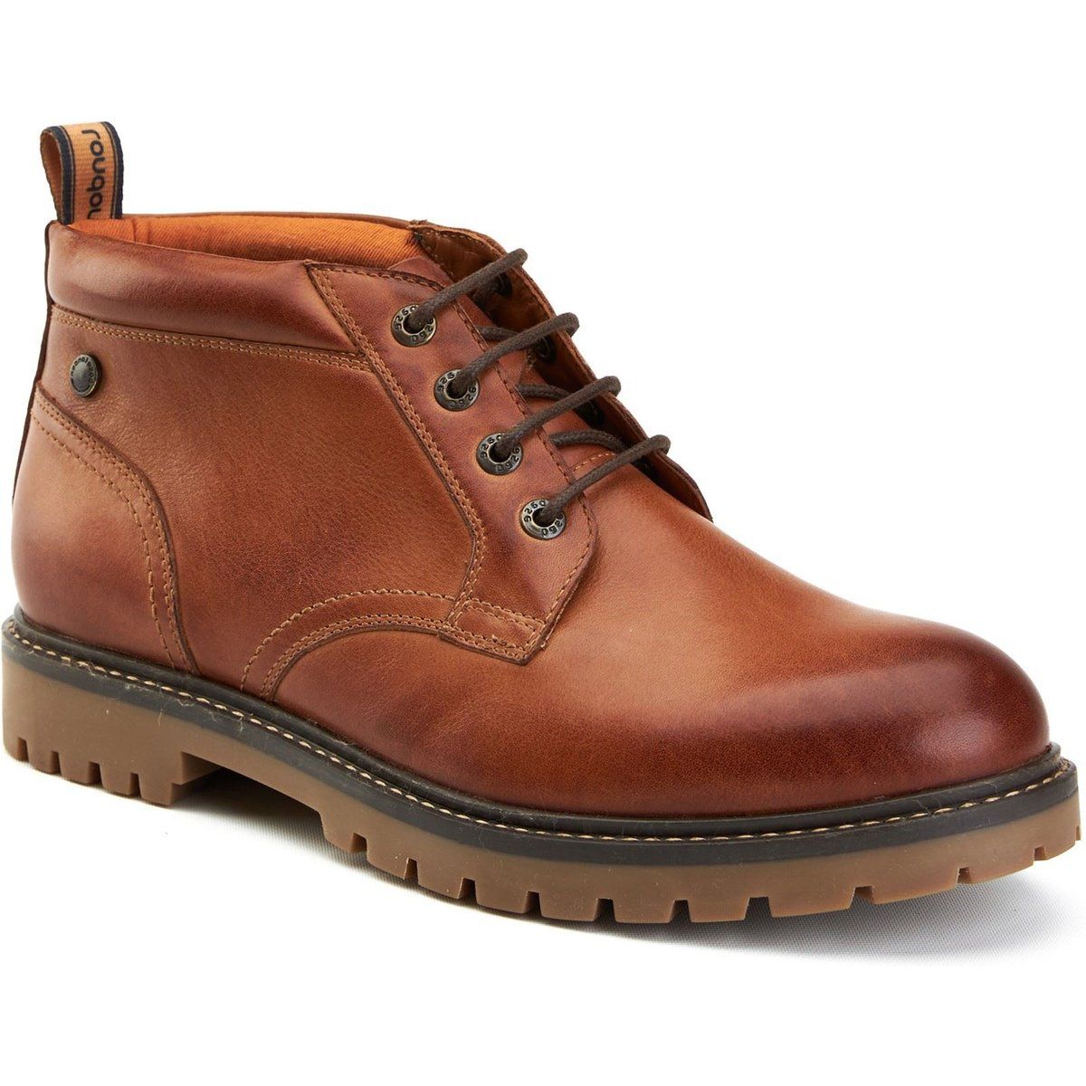 Base London Cobalt Leder Herren Stiefeletten In Tan