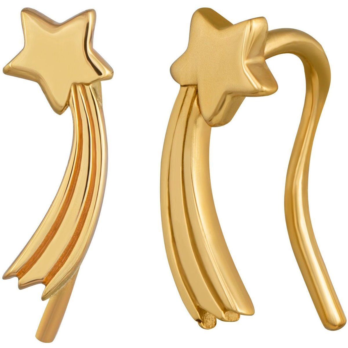 Filigrane Sternschnuppen Ohrklemmen