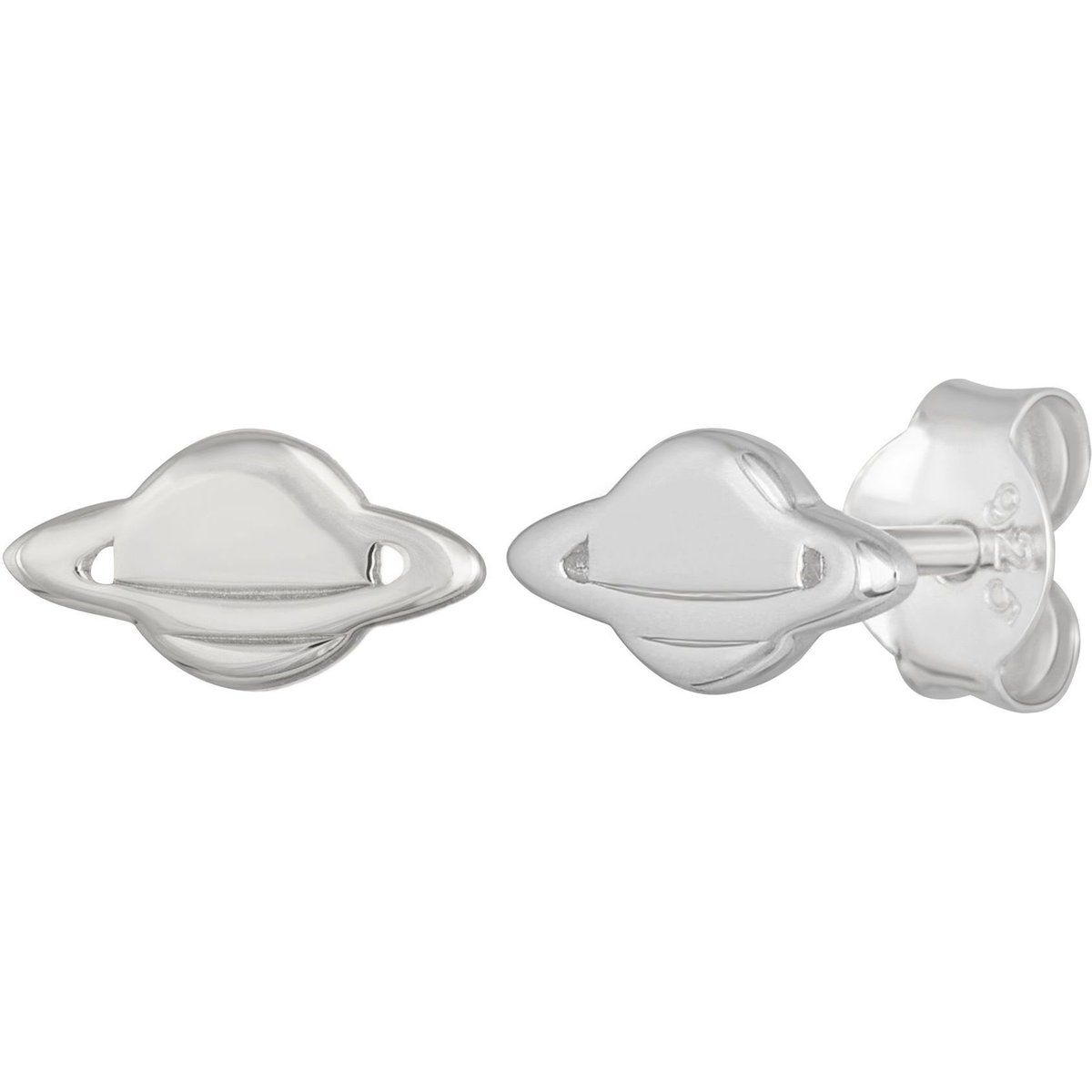 Minimalistische Saturn Planeten-Ohrstecker