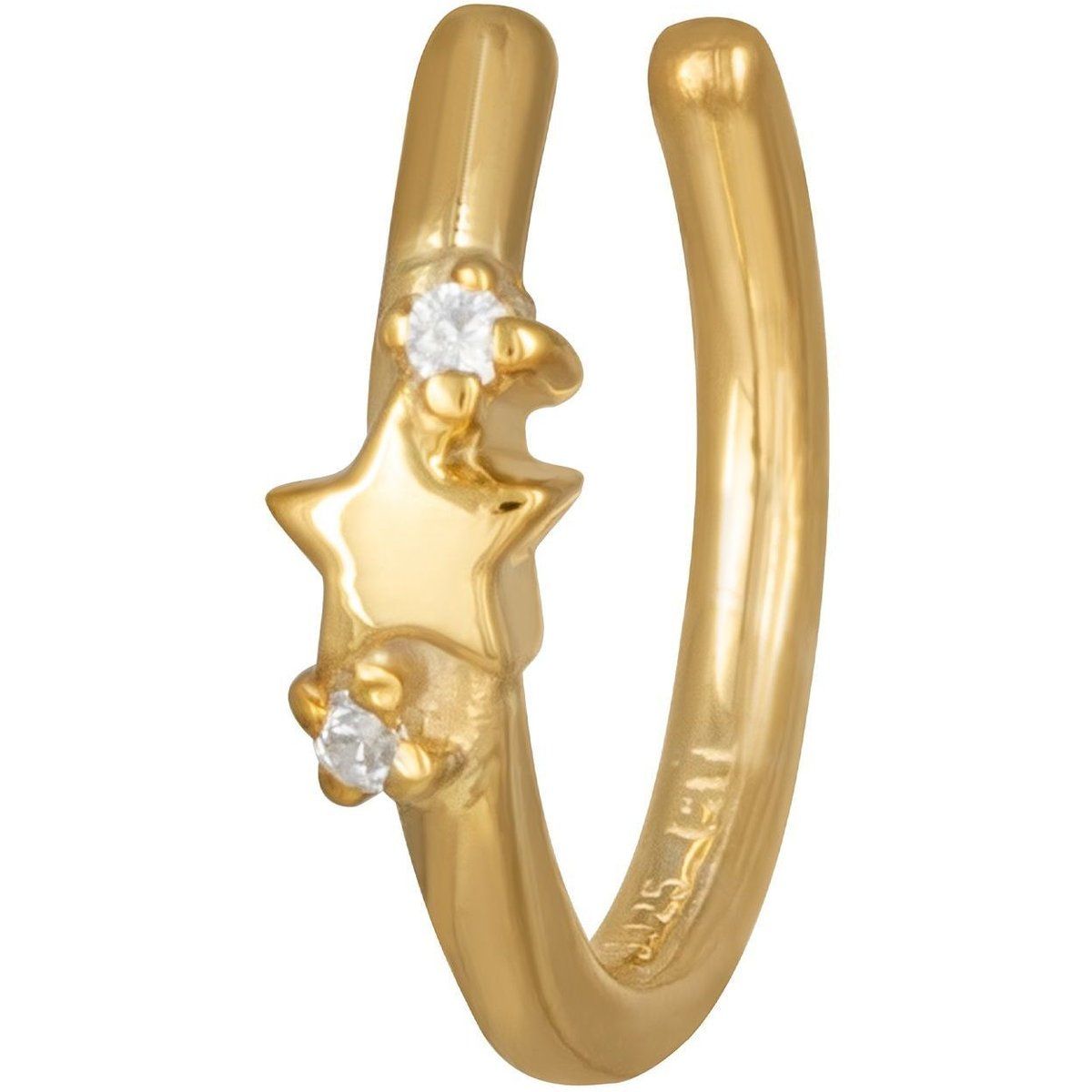 Stern-Earcuff mit Zirkonia-Steinen