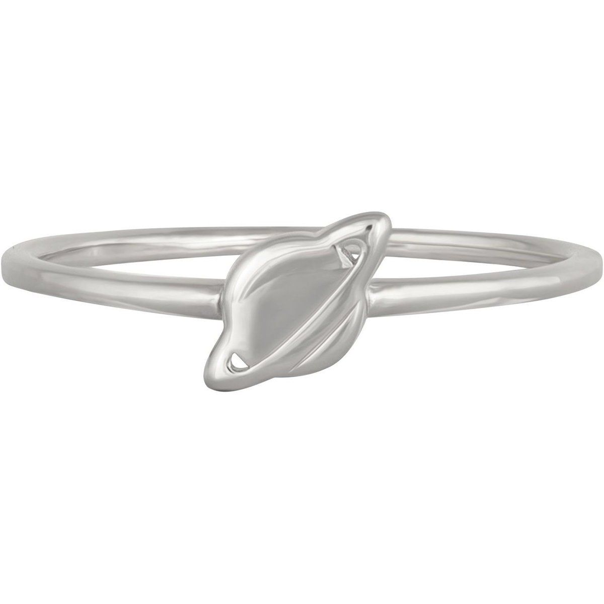 Minimalistischer Ring mit Saturn Motiv
