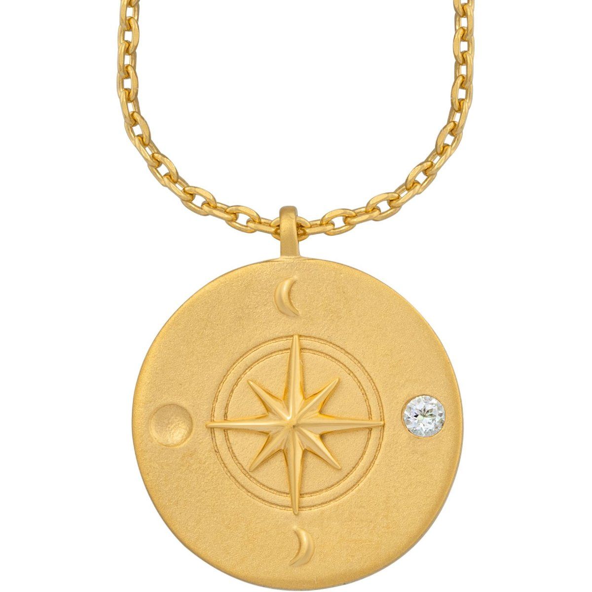 Goldene Himmelszeichen Medaillon Halskette