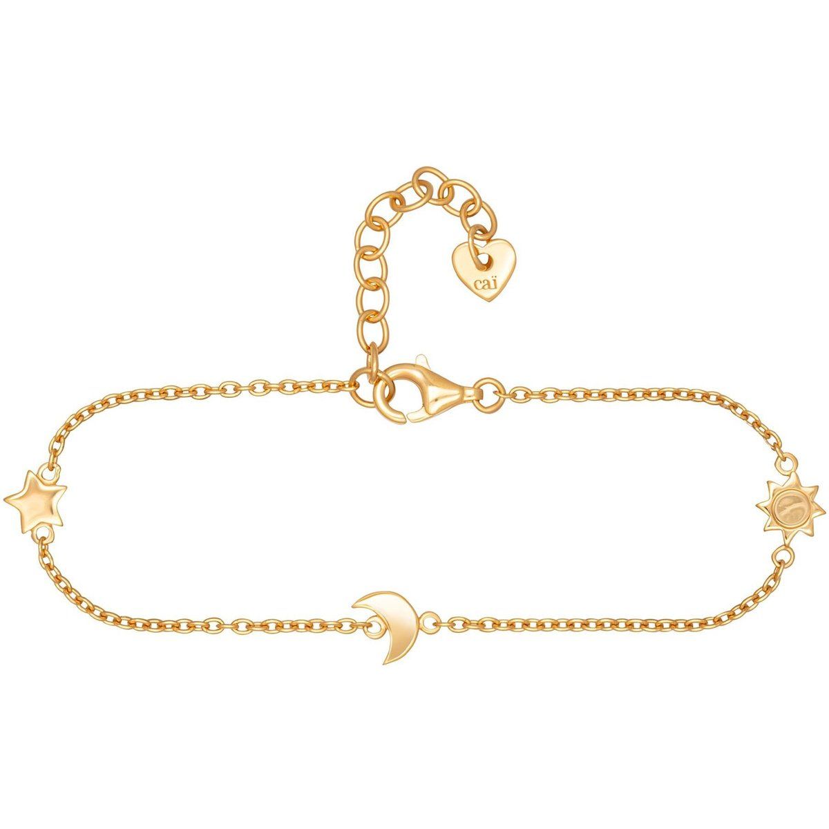Himmels-Charm-Armband Gelbvergoldetes Silber
