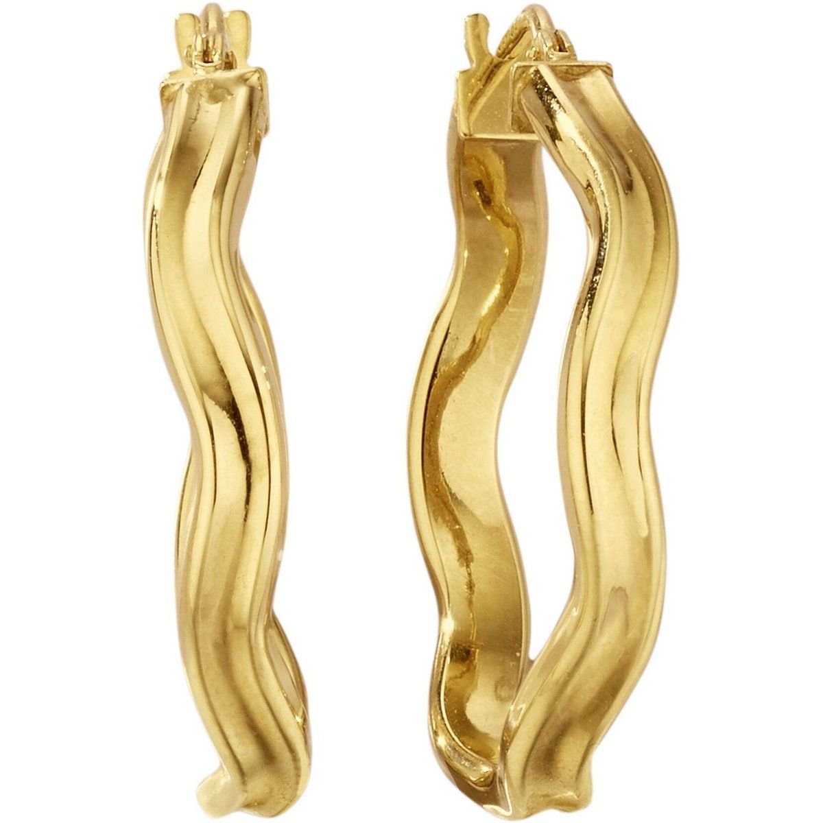 Gewellte Goldene Creolen