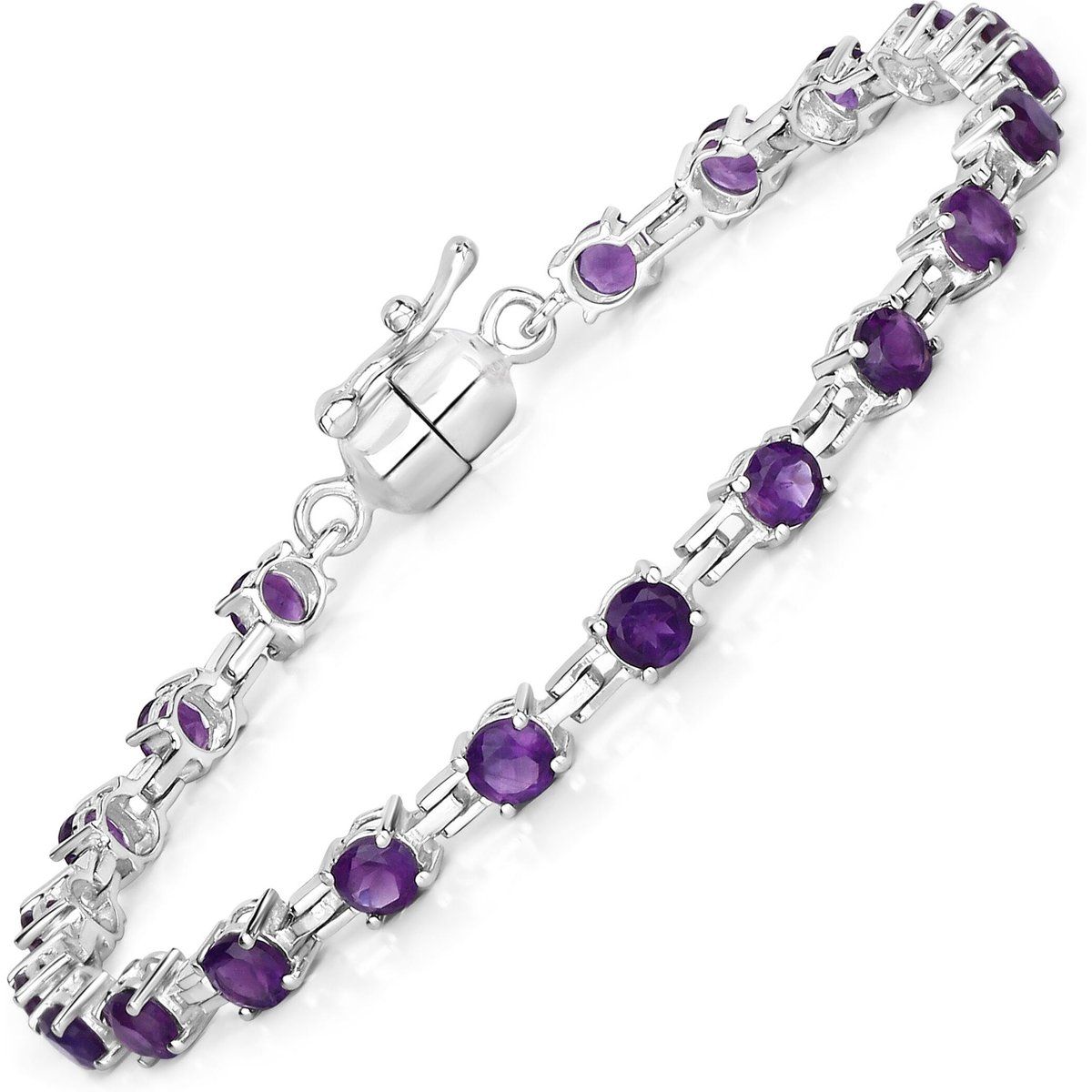 Amethyst Sterling Silber Tennisarmband