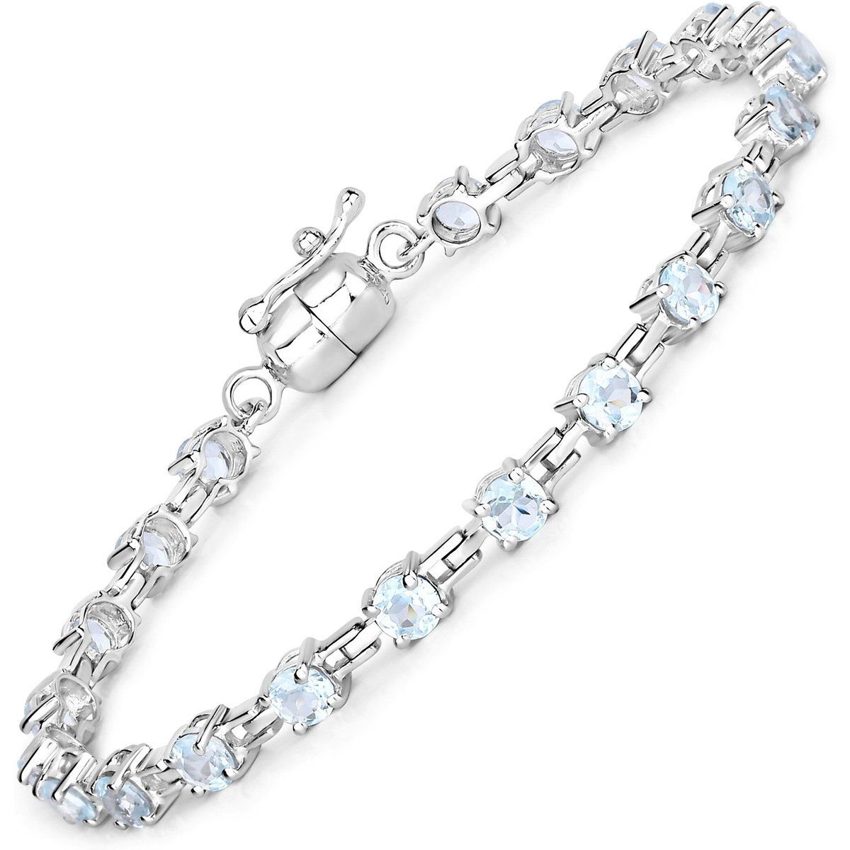 Blautopas Sterlingsilber Armband