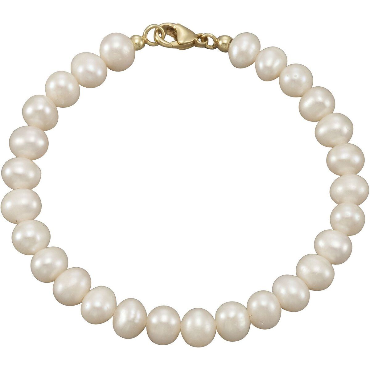 Perlenarmband mit goldenem Verschluss