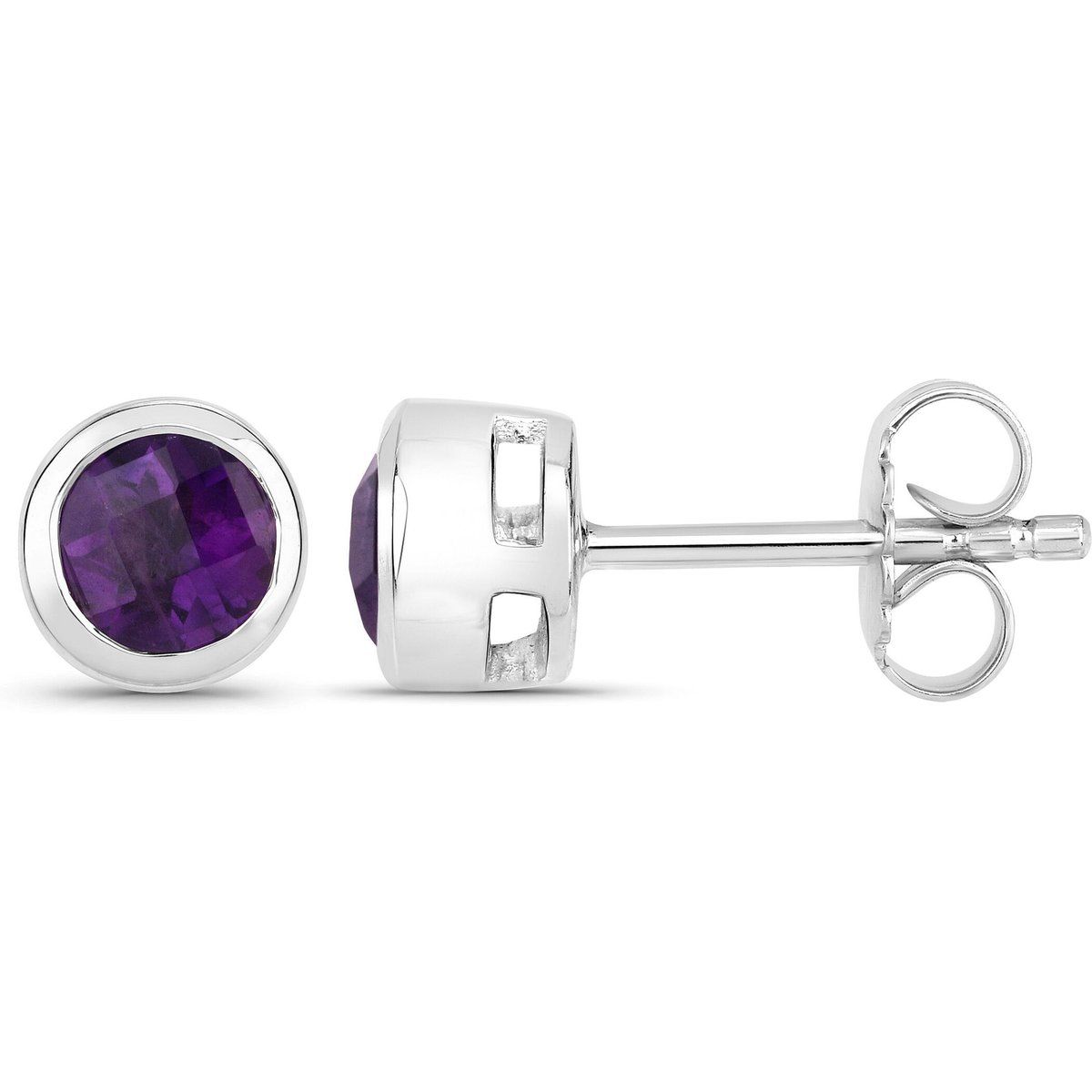 Ohrstecker aus Sterlingsilber mit Amethyst