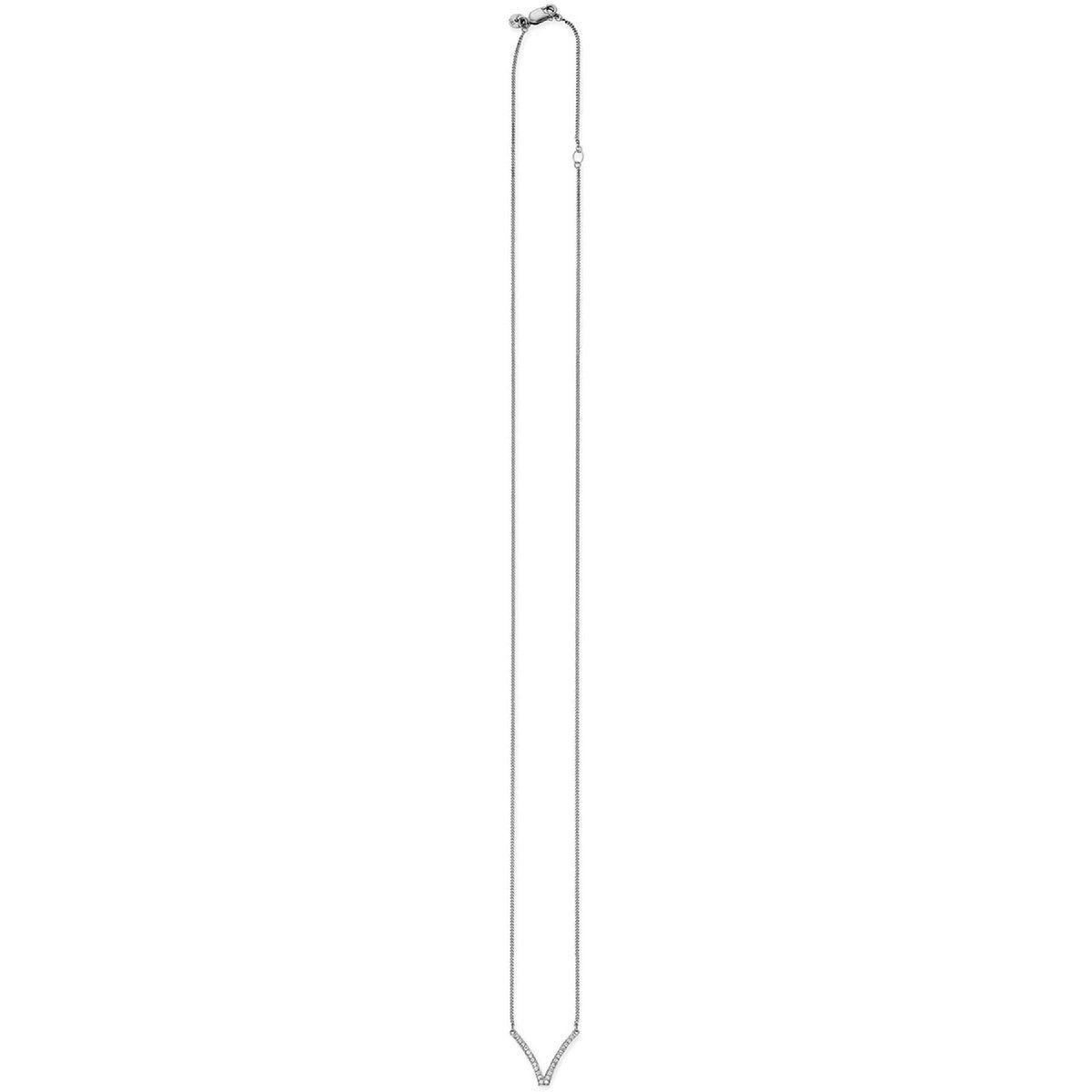 Sterling Silber V-Anhänger Halskette