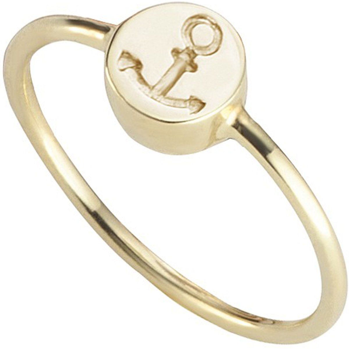Filigraner vergoldeter Anker-Ring