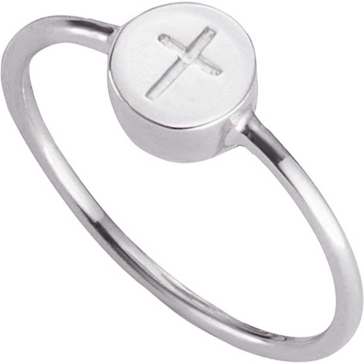 Silberner Siegelring mit Kreuzsymbol