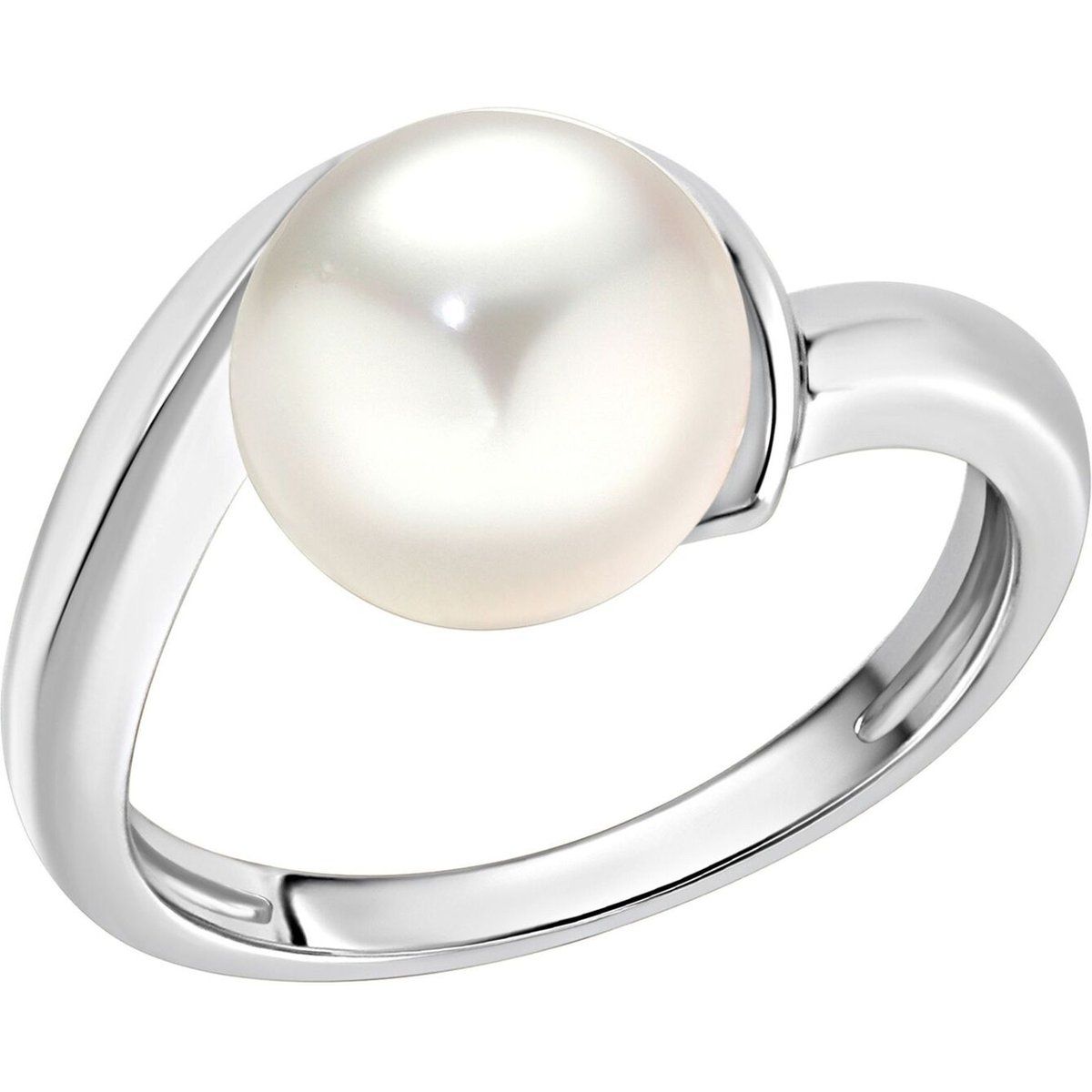 Eleganter Perlenring im Bypass-Design