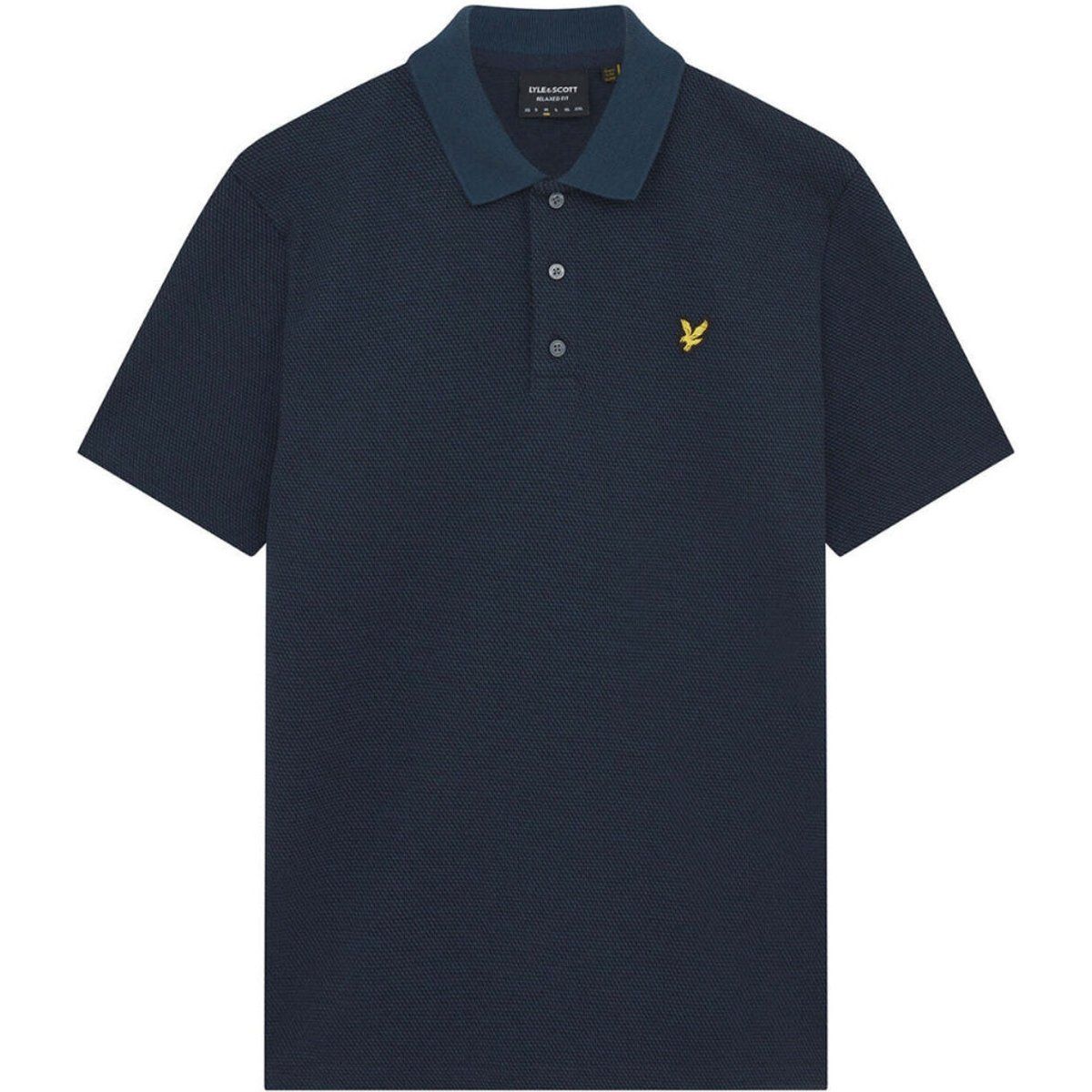 Herren Polo Shirt mit Ton-in-Ton-Textur