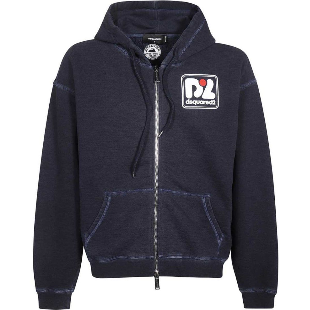 Dsquared2 Kapuzenpullover mit Reißverschluss und Logo