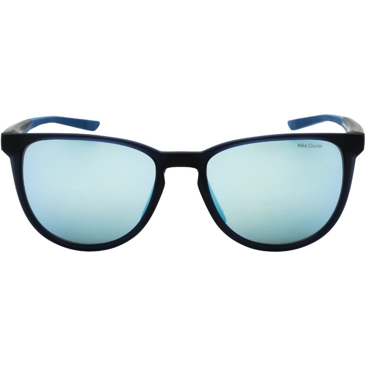 Matte-schwarze Sonnenbrille mit verspiegelten Gläsern