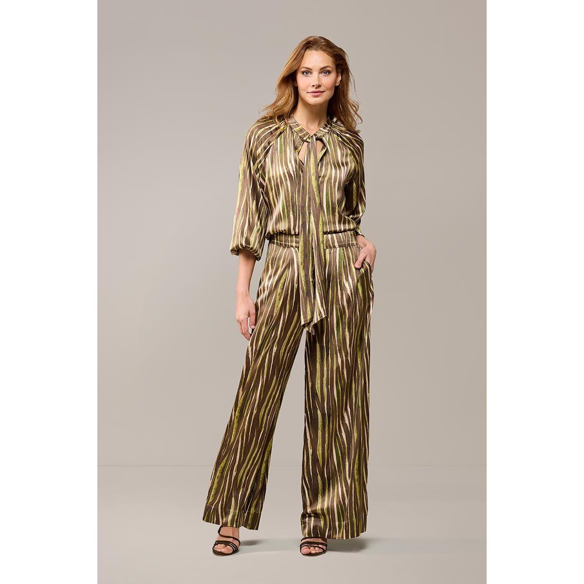 Bension-Print-Bluse Grün / Multi