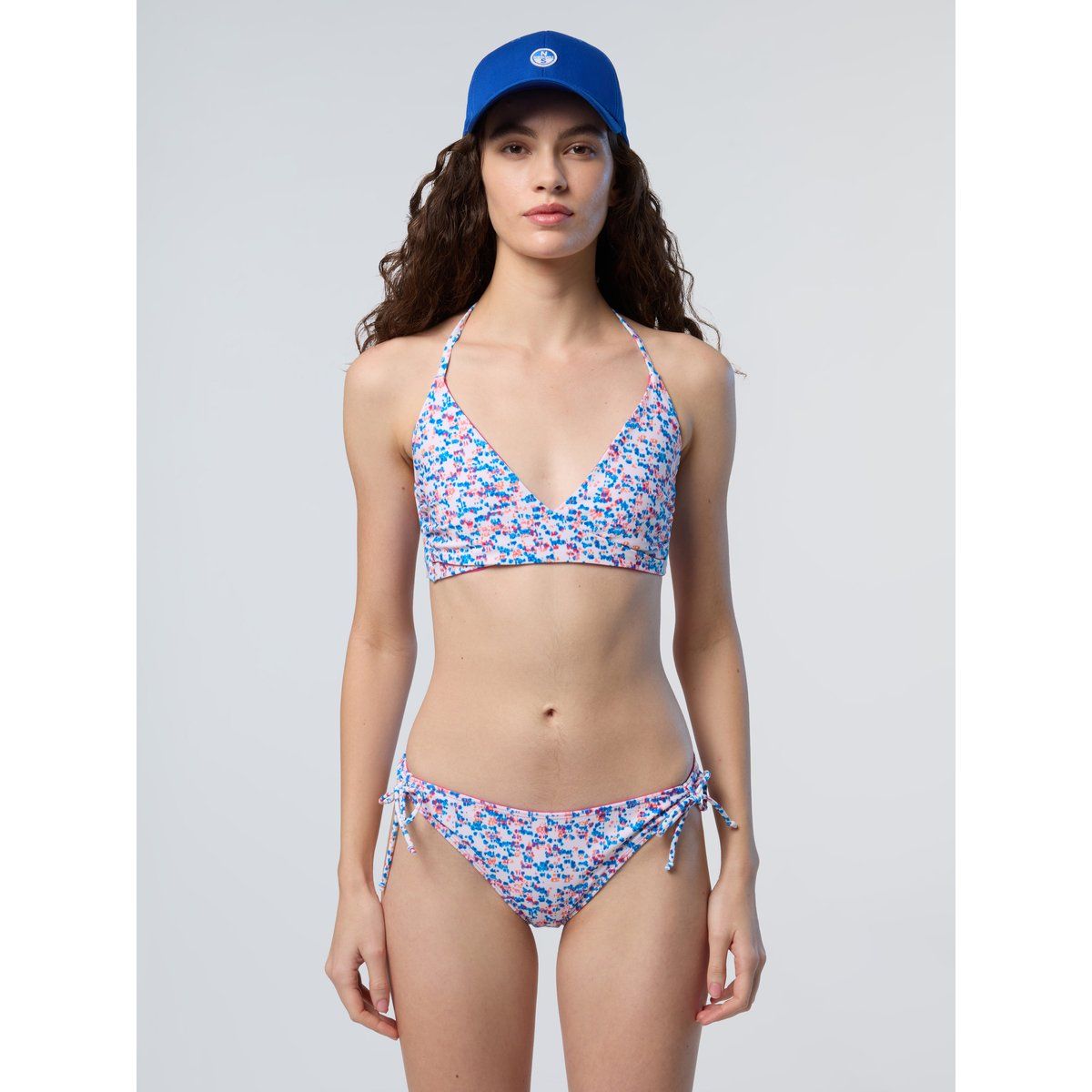 Bikinislip mit Blumendruck, wendbar, seitliche Bänder