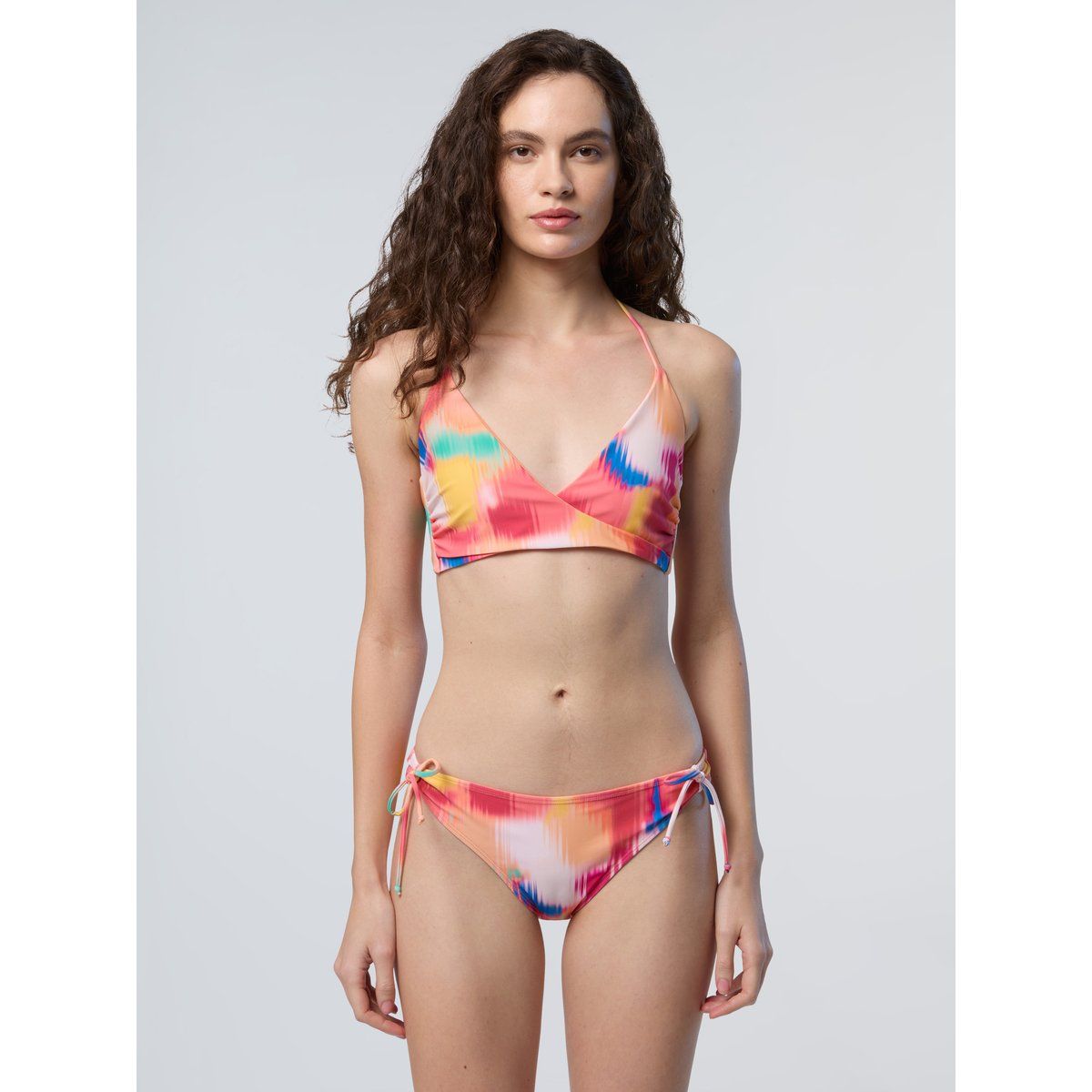 Wende-Bikini-Oberteil mit V-Ausschnitt