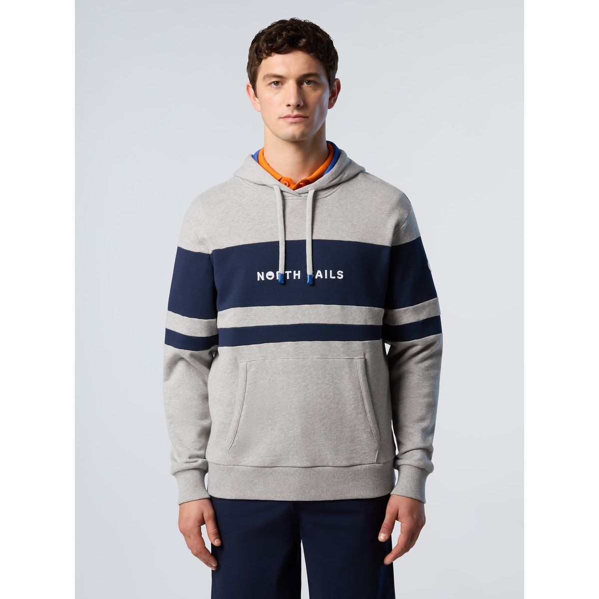 Gestreifter Bio-Baumwoll-Hoodie