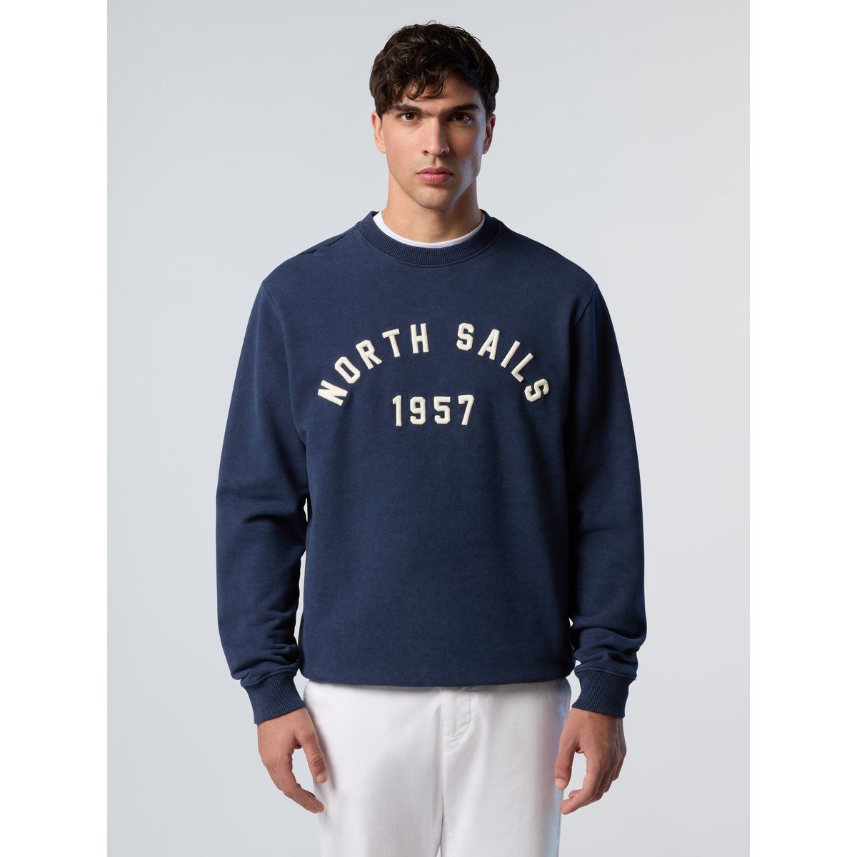 Besticktes Heritage-Sweatshirt mit Rundhalsausschnitt