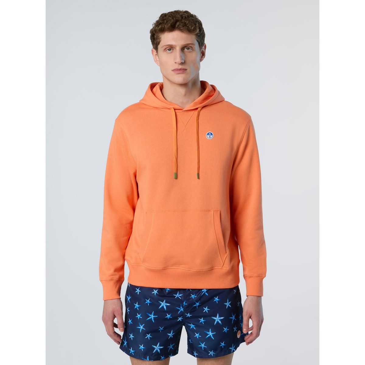 Lässiger Bio-Baumwoll-Kapuzenpullover mit Logo